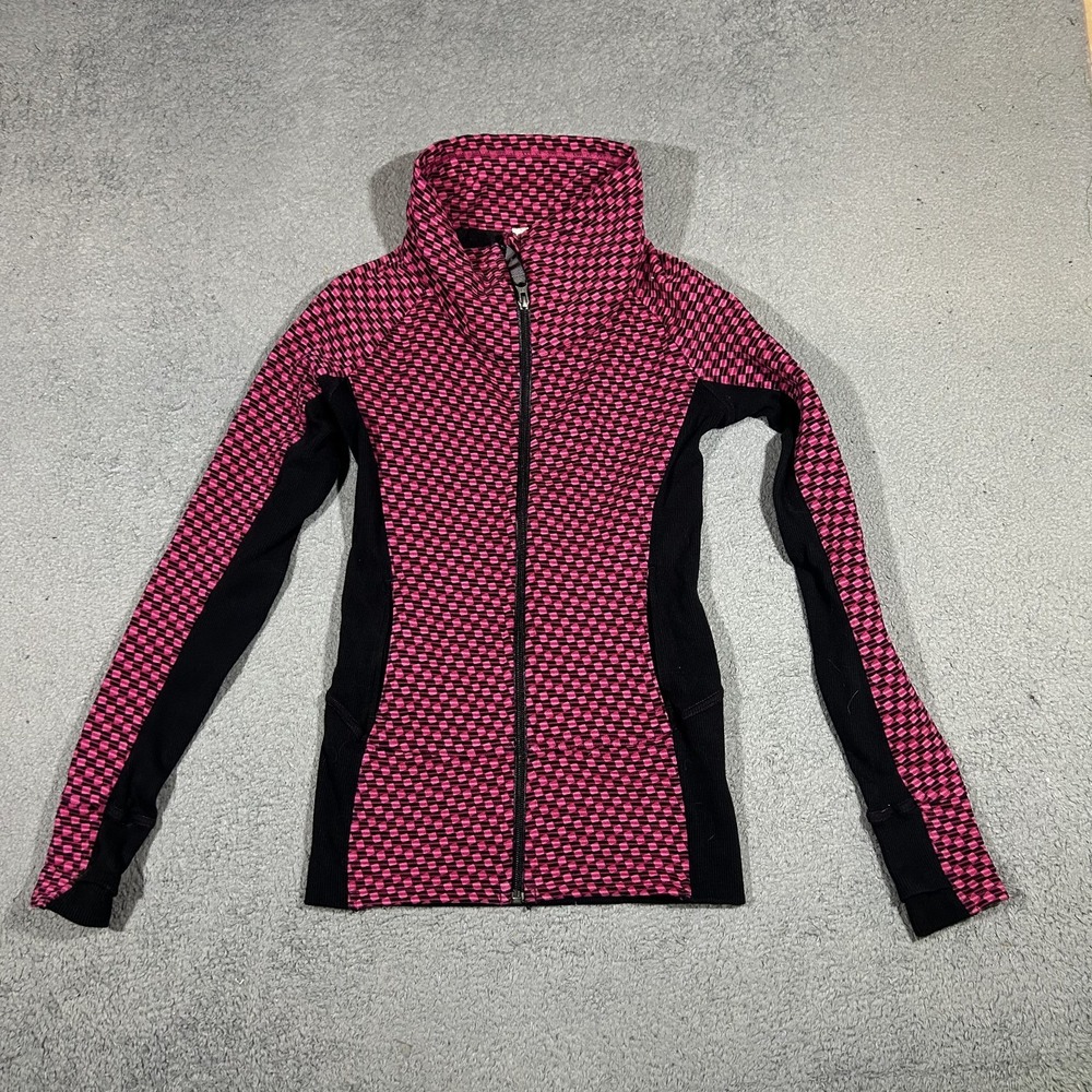 Lululemon Women's Size 2 Pink and Black Radiant Jacket #3730